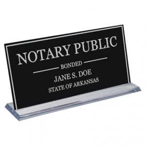 Arkansas Notary Display Sign (Black)
