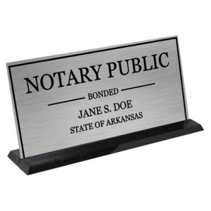 Arkansas Notary Display Sign (Silver)
